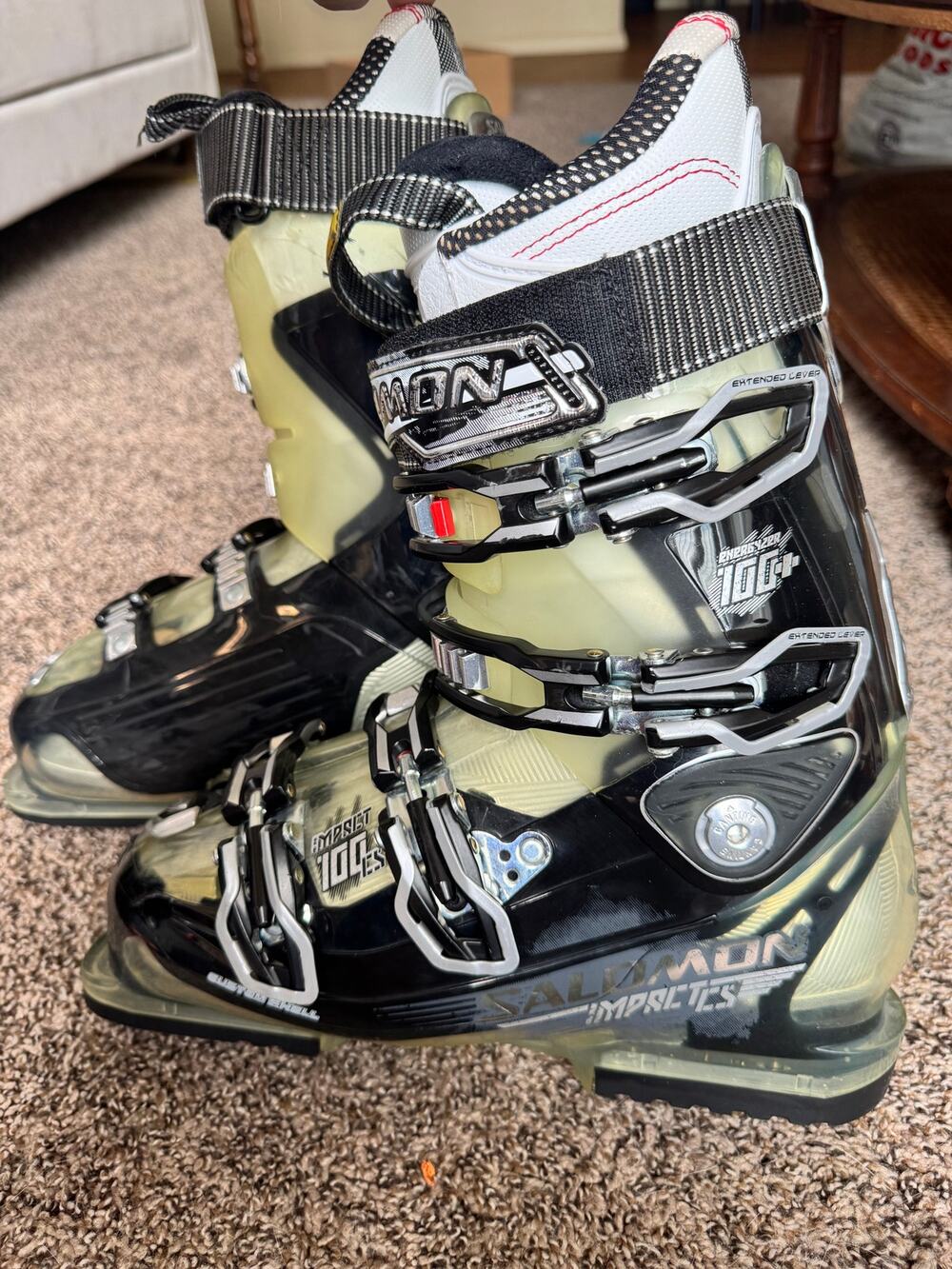 Salomon Impact 10 CS Ski Boots – Size 26 Flex 100 Great All-Mountain Performance